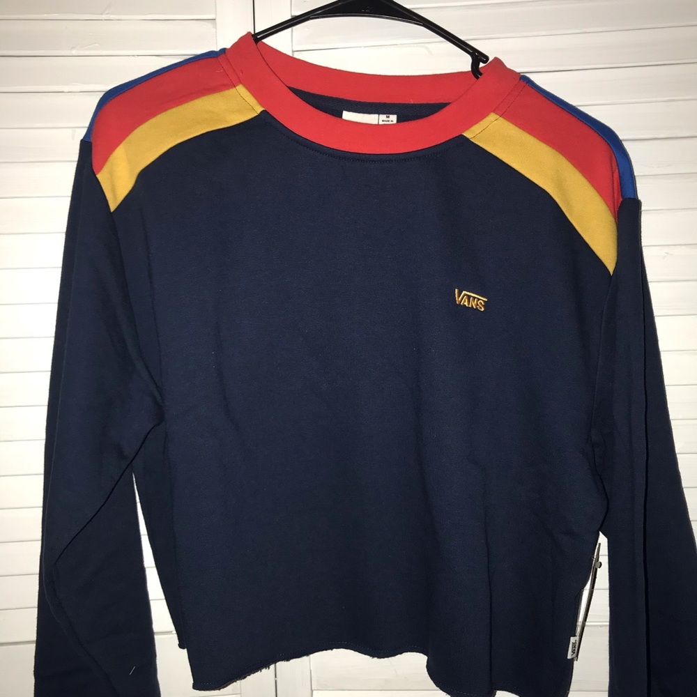 Vans navy crop top sweater M